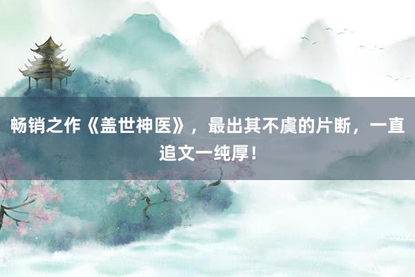 畅销之作《盖世神医》，最出其不虞的片断，一直追文一纯厚！