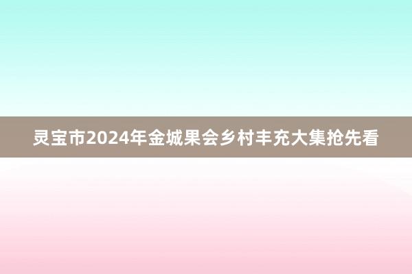 灵宝市2024年金城果会乡村丰充大集抢先看