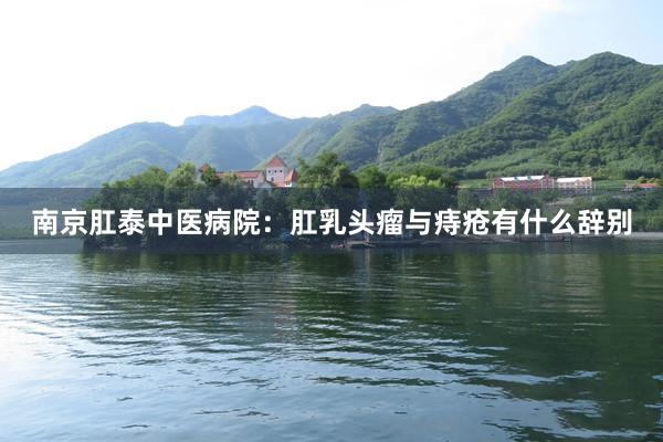 南京肛泰中医病院：肛乳头瘤与痔疮有什么辞别
