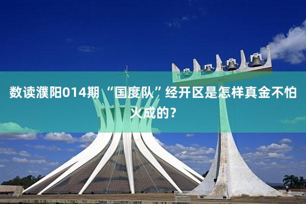 数读濮阳014期 “国度队”经开区是怎样真金不怕火成的？