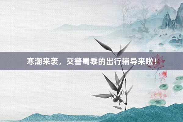 寒潮来袭，交警蜀黍的出行辅导来啦！