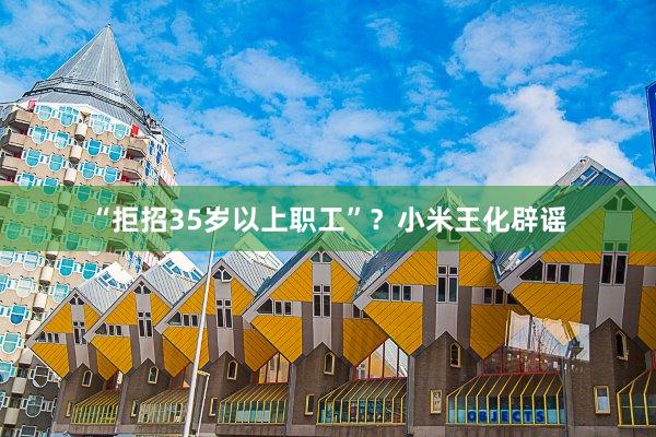 “拒招35岁以上职工”？小米王化辟谣